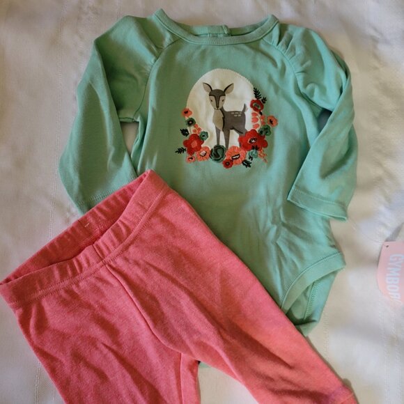 Gymboree Forest Sprouts 3-6 month Bodysuit, Outlet 3-6 Pants set NWT. Mixed Z31 - Picture 2 of 2